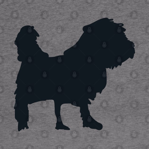 Ruff Dog Silhouette in Black by ellenhenryart
